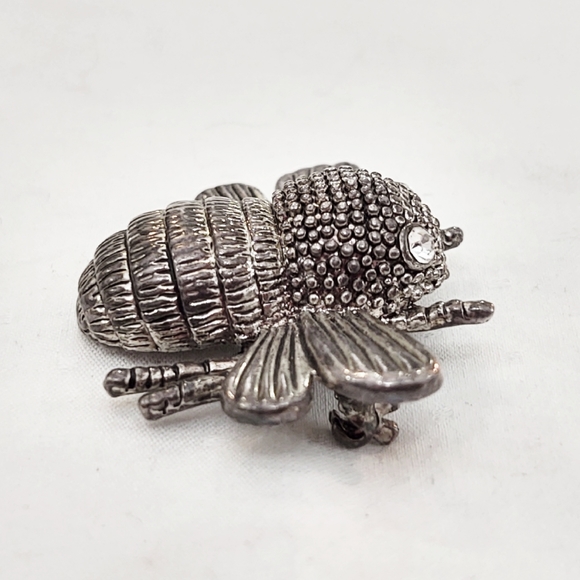 Vintage Silver Oversized Bee Brooch - Picture 5 of 7